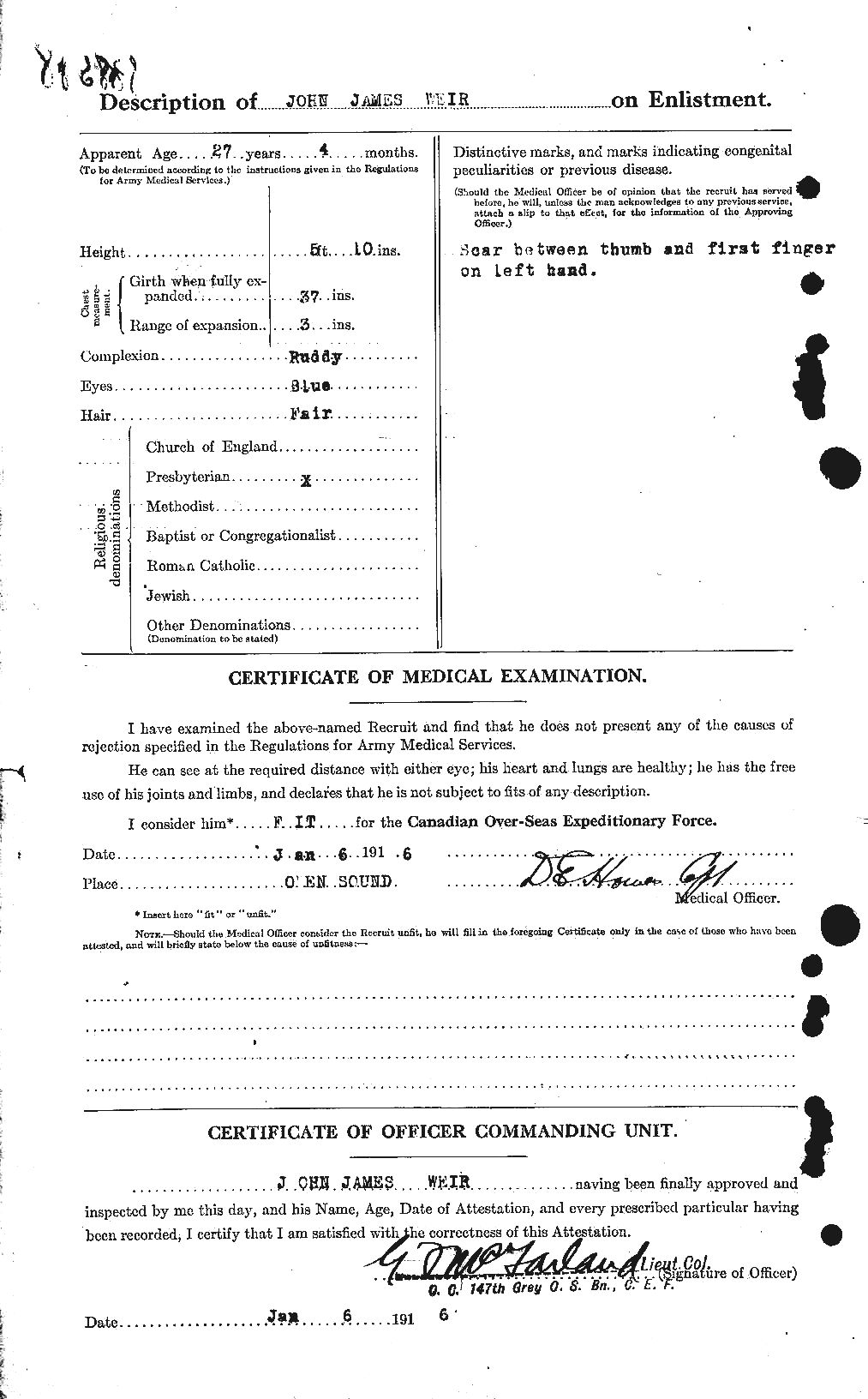 Personnel Records of the First World War - CEF 663881b