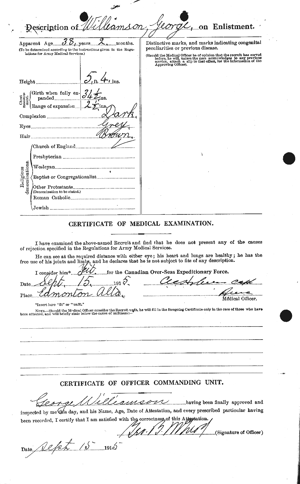 Dossiers du Personnel de la Première Guerre mondiale - CEC 674853b