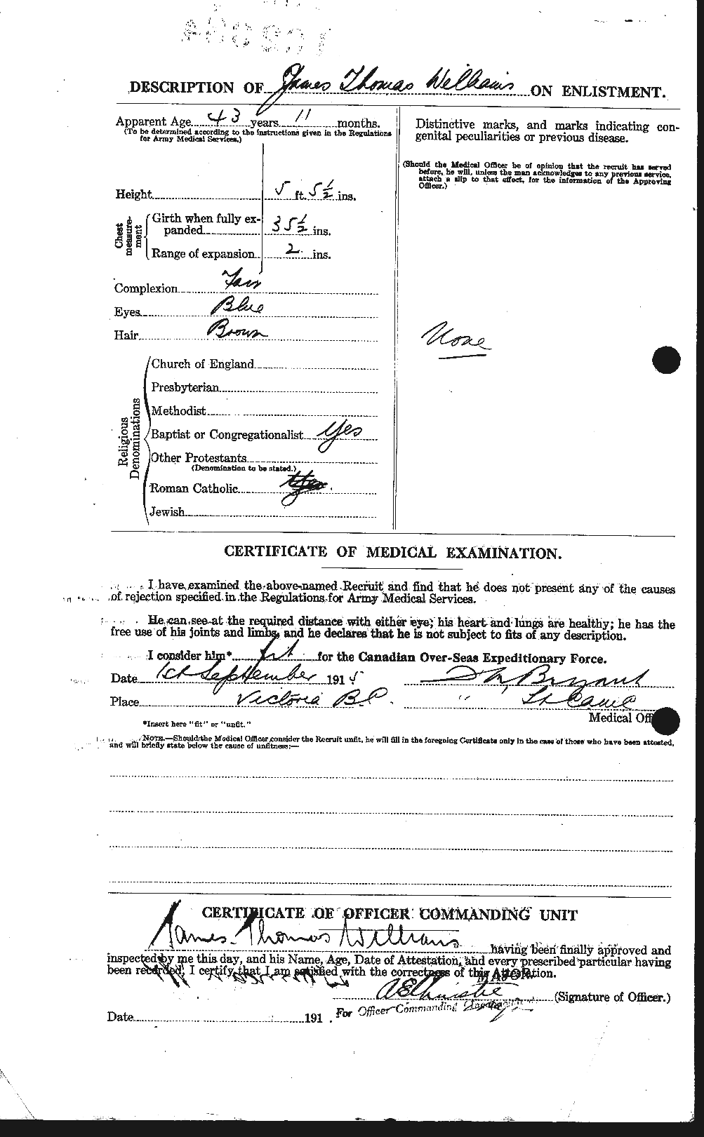 Dossiers du Personnel de la Première Guerre mondiale - CEC 677561b