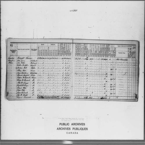 Digitized page of Census of 1861 (Canada East, Canada West, Prince Edward Island, New Brunswick and Nova Scotia), Page number 8, for James Kirkland
