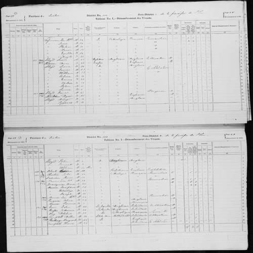 Digitized page of Census of Canada, 1871, Page number 50, for James Lloyd