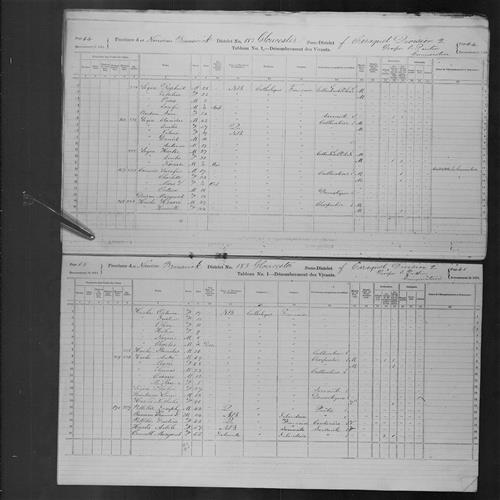 Digitized page of Census of Canada, 1871, Page number 64, for Hector Légère