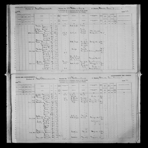 Digitized page of Census of Canada, 1881, Page number 54, for Alsie LUTZ