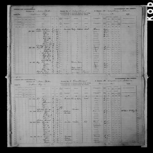 Digitized page of Census of Canada, 1881, Page number 24, for William AIKEN