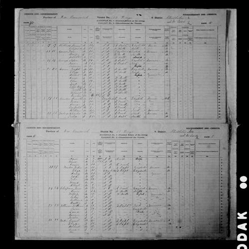 Digitized page of Census of Canada, 1881, Page number 4, for Japer GEORGE