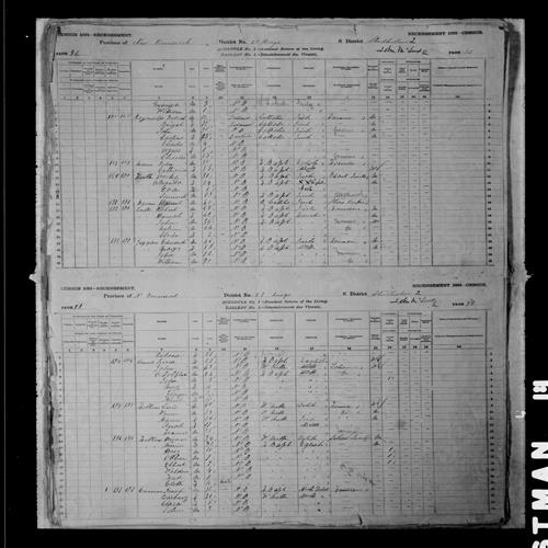 Digitized page of Census of Canada, 1881, Page number 32, for Charles REYNOLDS