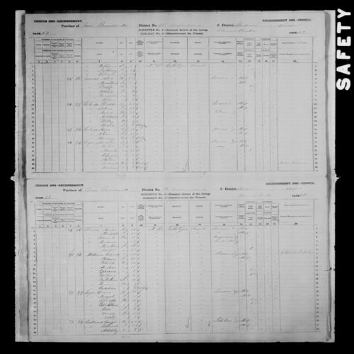 Digitized page of Census of Canada, 1881, Page number 23, for Bruno LEGER