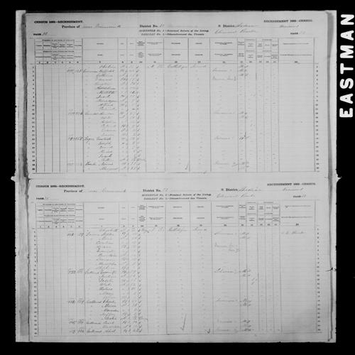 Digitized page of Census of Canada, 1881, Page number 30, for Eustach LEGER