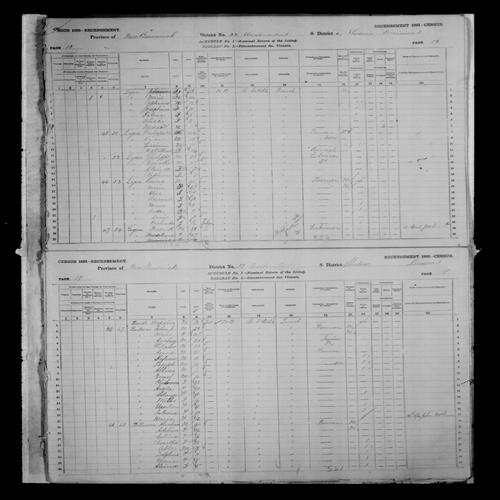 Digitized page of Census of Canada, 1881, Page number 18, for John J. BUDREAU