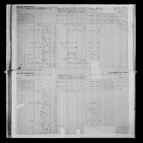 Digitized page of Census of Canada, 1881, Page number 18, for Ida CHARTERS