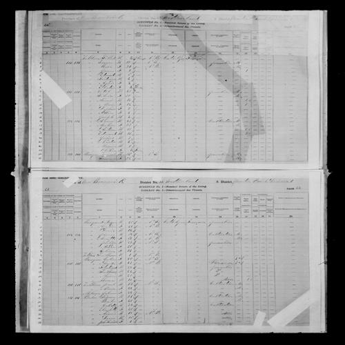 Digitized page of Census of Canada, 1881, Page number 26, for Joseph LE BLANC