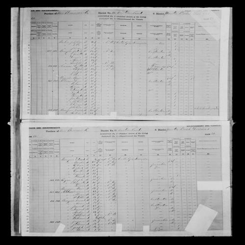 Digitized page of Census of Canada, 1881, Page number 29, for Raphael BOURGEOIS