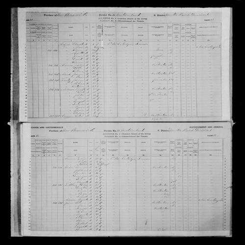 Digitized page of Census of Canada, 1881, Page number 76, for Olive ARSENEAU