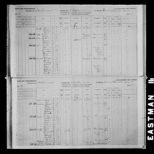 Digitized page of Census of Canada, 1881, Page number 58, for Wilford HORSEMAN