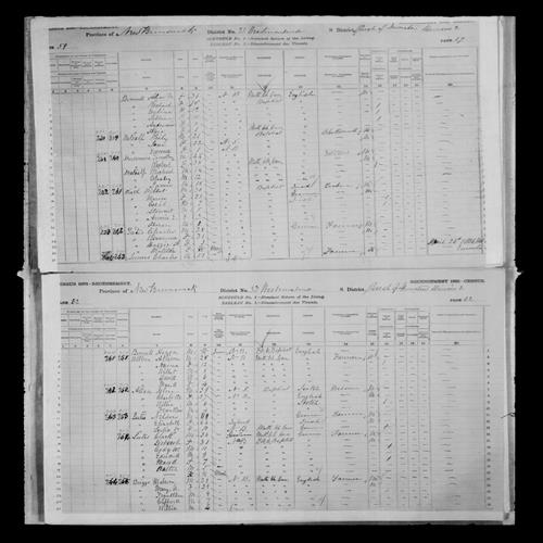 Digitized page of Census of Canada, 1881, Page number 59, for Ande...ia BONNELL