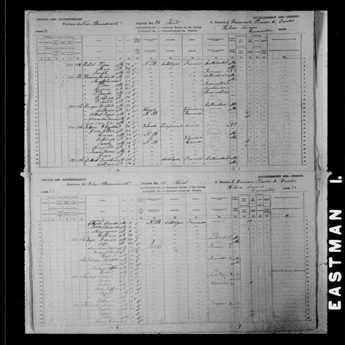 Digitized page of Census of Canada, 1881, Page number 37, for Francois LEGER