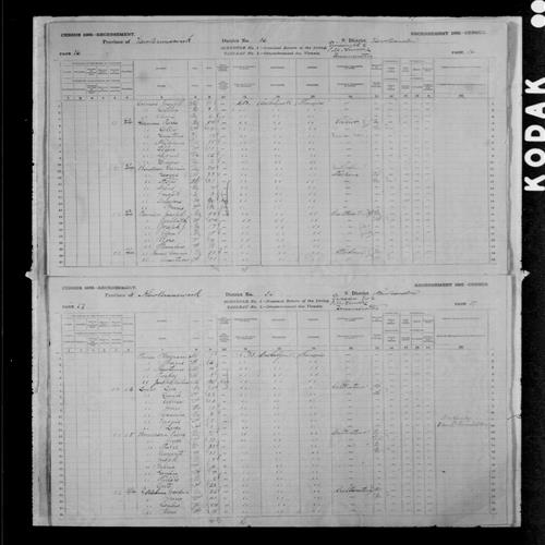 Digitized page of Census of Canada, 1881, Page number 17, for Pierre BOUDREAU