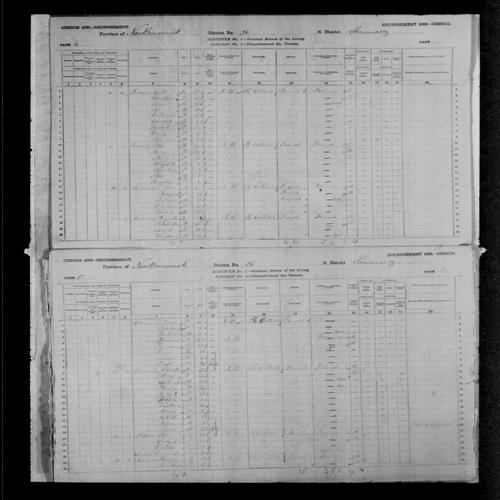 Digitized page of Census of Canada, 1881, Page number 4, for Auguste COMEAU