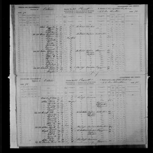 Digitized page of Census of Canada, 1881, Page number 74, for Robert HOWES