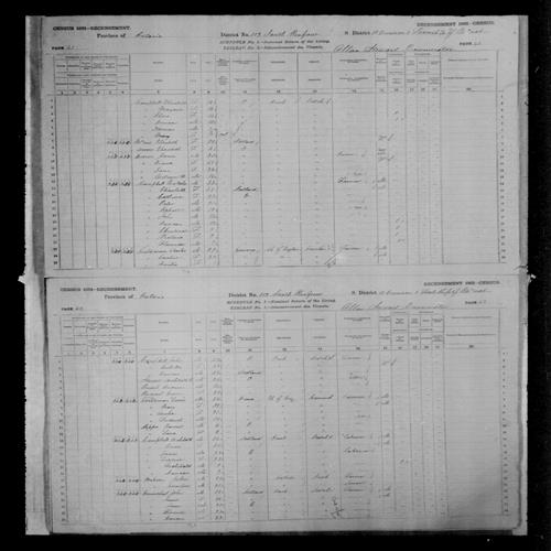 Digitized page of Census of Canada, 1881, Page number 61, for Robert CAMPBELL