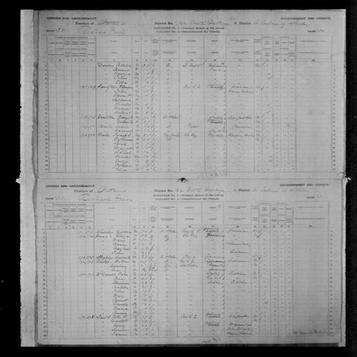 Digitized page of Census of Canada, 1881, Page number 30, for LOUIS MACK