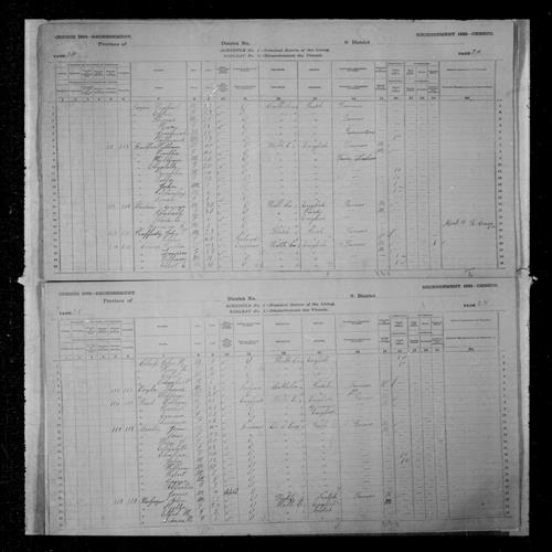 Digitized page of Census of Canada, 1881, Page number 24, for Martin CLARK