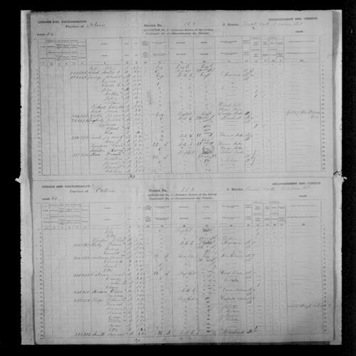 Digitized page of Census of Canada, 1881, Page number 55, for Claricy OATMAN