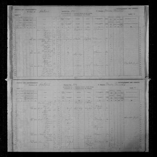 Digitized page of Census of Canada, 1881, Page number 64, for Fransis STOCKDALE