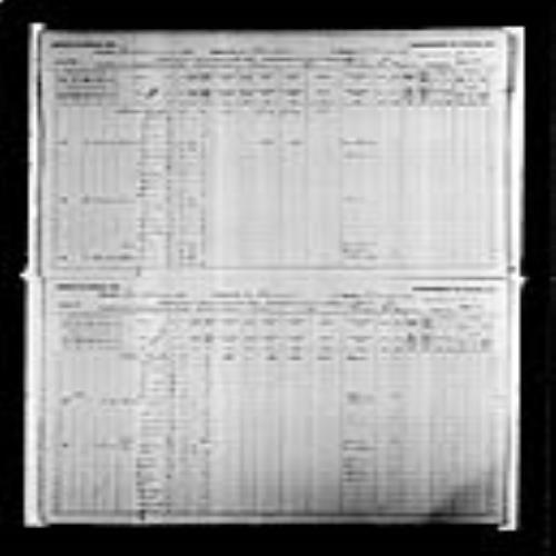 Digitized page of Census of Canada, 1891, Page number 36-37, for Charles Legere