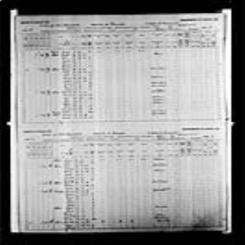 Digitized page of Census of Canada, 1891, Page number 10-11, for Agapit P Albert