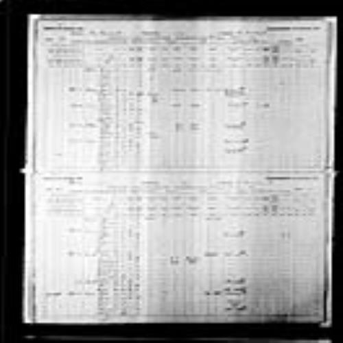 Digitized page of Census of Canada, 1891, Page number 22-23, for Maseime Vaneau