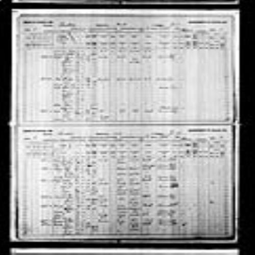 Digitized page of Census of Canada, 1891, Page number 8-9, for Levi Bailey