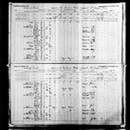 Digitized page of Census of Canada, 1891, Page number 48-49, for George Vanier