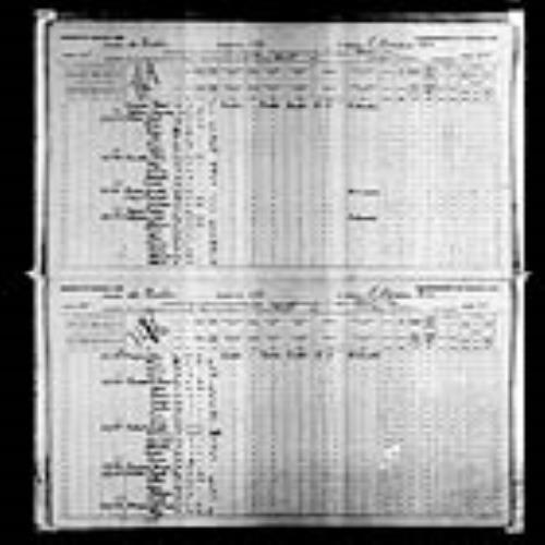 Digitized page of Census of Canada, 1891, Page number 24-25, for Joseph Robert