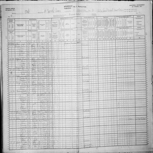 Digitized page of Census of Canada, 1901, Page number 2, for Armand Rivard