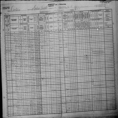 Digitized page of Census of Canada, 1901, Page number 8, for Clarence R Wheeler