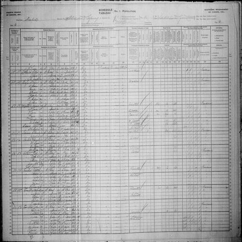 Digitized page of Census of Canada, 1901, Page number 6, for Alfred Tremblay