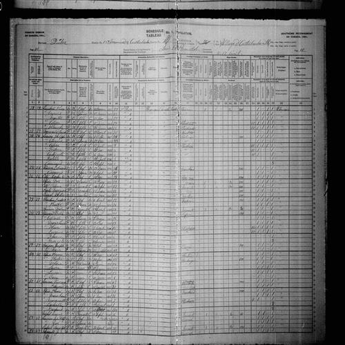 Digitized page of Census of Canada, 1901, Page number 10, for Wilf Laurier