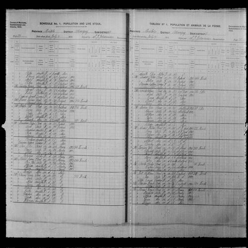 Digitized page of Census of Northwest Provinces, 1906, Page number 34, for Henry Cheney