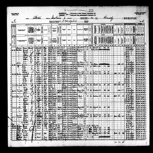 Digitized page of Census of Canada, 1911, Page number 5, for Korinna Eggen