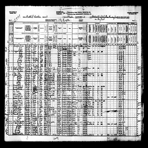 Digitized page of Census of Canada, 1911, Page number 1, for Rose Stockast