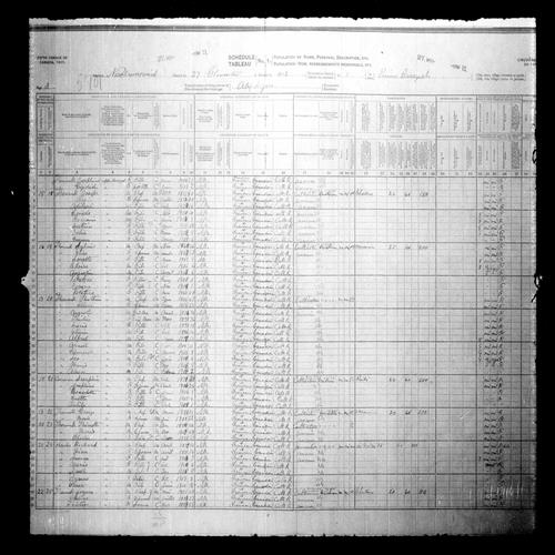 Digitized page of Census of Canada, 1911, Page number 3, for Saraphin Cormier
