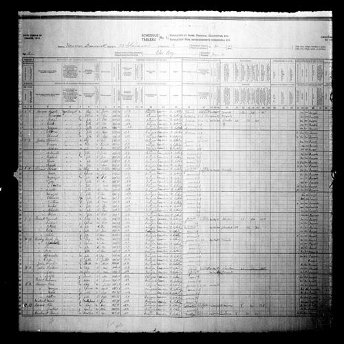 Digitized page of Census of Canada, 1911, Page number 2, for Agapeto Cormier