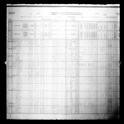 Digitized page of Census of Canada, 1911, Page number 20, for Jean P Albert