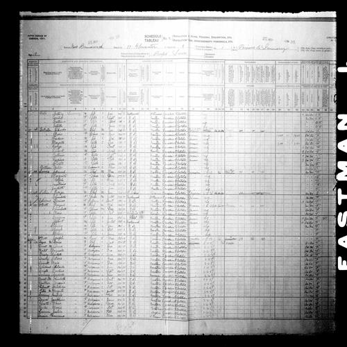 Digitized page of Census of Canada, 1911, Page number 18, for M Louise Cyue