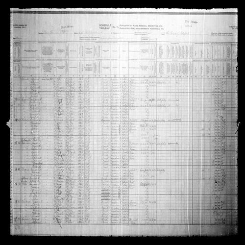 Digitized page of Census of Canada, 1911, Page number 10, for Alfred P Legen