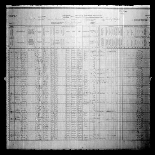 Digitized page of Census of Canada, 1911, Page number 20, for Laurent H Leger