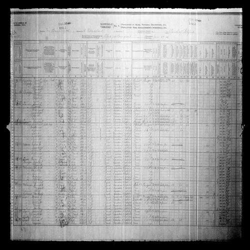 Digitized page of Census of Canada, 1911, Page number 21, for Calen P Leger