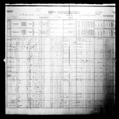 Digitized page of Census of Canada, 1911, Page number 5, for Charles J Leger