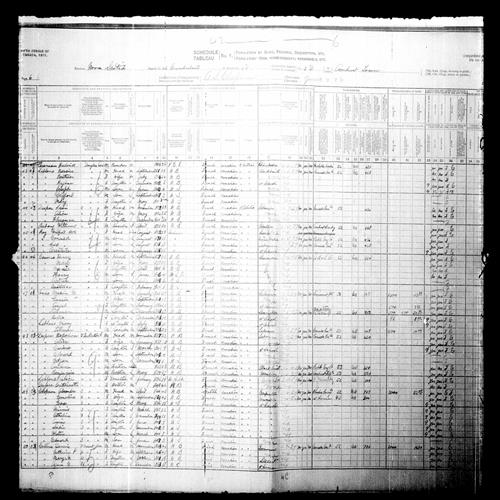 Digitized page of Census of Canada, 1911, Page number 6, for Maxine M Veno